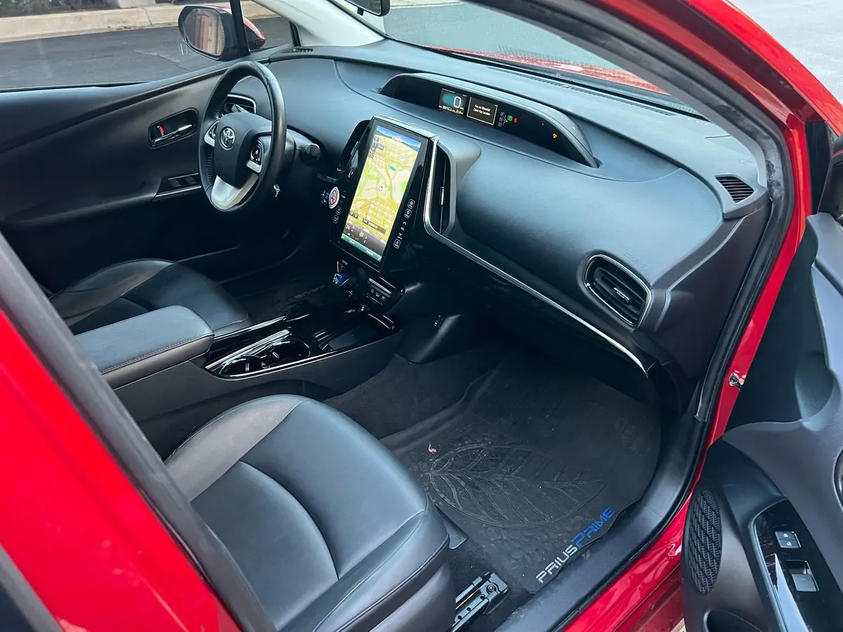 Red Prius Prime Interior